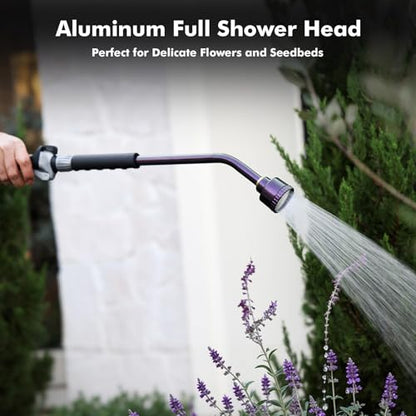 RESTMO 24 Inches Long Watering Wand for Garden Hose, Full Shower Spray Wand - color: Purple