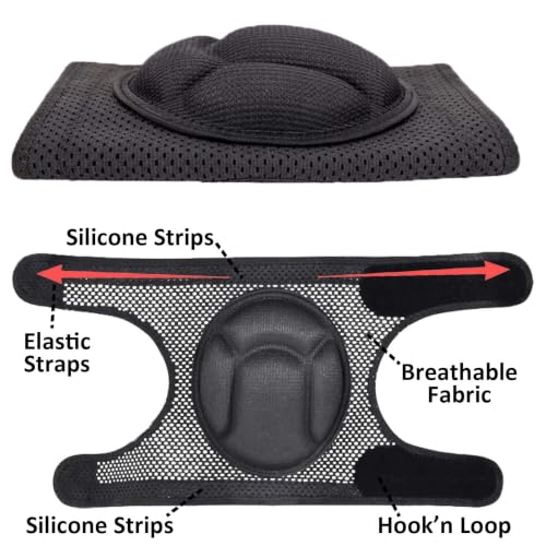 Knee Pads for Men & Women Working, Elastic & Breathable Straps, Black Small - color: Black, size: Small