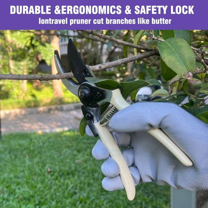 Gardening Tool Set, 10-Piece Heavy-Duty Aluminum Garden Tools with Non-Slip Handles and Large Tool Bag with Storage Pockets, Durable Hand Gardening Tools - Perfect Gardening Gift for Men and Wome