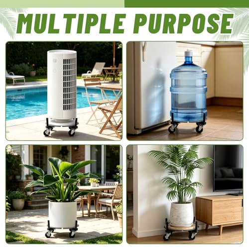 Plant Dolly with Wheels 15 to 24 Inch Adjustable Heavy Duty 440LBS Capacity