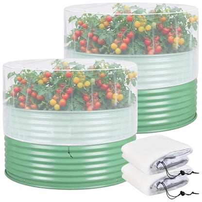 2 Pack Garden Netting for 2 FT Dia x 1 FT H Round Raised Beds - size: 2.46 x 2.46 x 1.47 ft