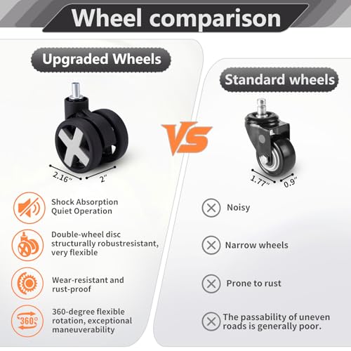 GtIiFmTe Foldable Hand Truck, Lightweight Luggage Cart for Airport Car Seat - size: 6 Wheels-Stretchable