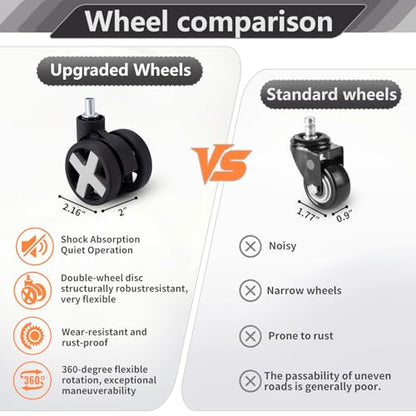 GtIiFmTe Foldable Hand Truck, Lightweight Luggage Cart for Airport Car Seat - size: 6 Wheels-Stretchable
