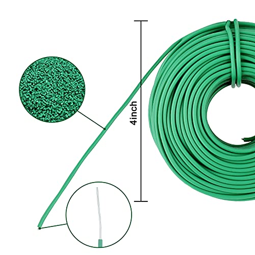 YDSL 100 Feet Soft Tie for Plants, Green Twist Garden Ties Gardening Supplies for Supporting Climbing Plants, Tomatoes, Vegetables, (Diameter - 2.5MM) - size: 100feet