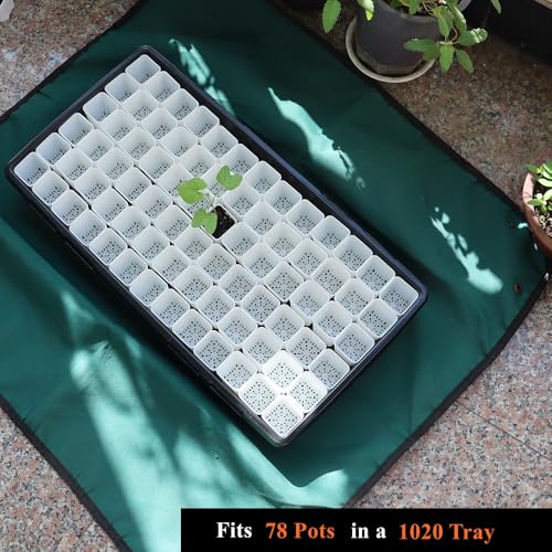 300 Pack 1.55 Inch Tiny White Plastic Square Nursery and Seedling Pot, Mini Transplant Seed Starter Planter with Drain Hole for Germination, Herb, Succulent - color: White