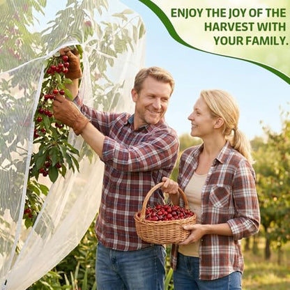 6 Pack Fruit Tree Netting Bags with Zipper and Drawstring, 4 x 6 ft