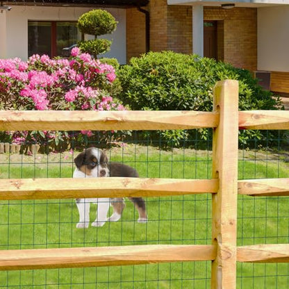 Green PVC Coated Welded Wire Fence 48" x 25' Roll, 2"x3" Mesh, 16 Gauge - color: Green, size: 2''x3'' 16GA 48''x25'