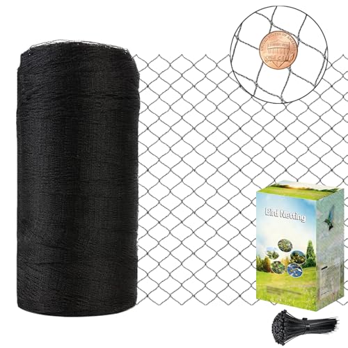 POYEE 15x40ft Bird Netting, 1/2 inch Mesh, Heavy Duty Garden Netting - size: 15 x 40 FT