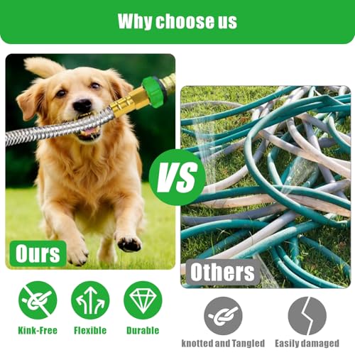Short Garden Hose Connector 3FT, Metal Hose Connector for Hose Reel - size: 3 FT
