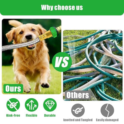 Short Garden Hose Connector 3FT, Metal Hose Connector for Hose Reel - size: 3 FT