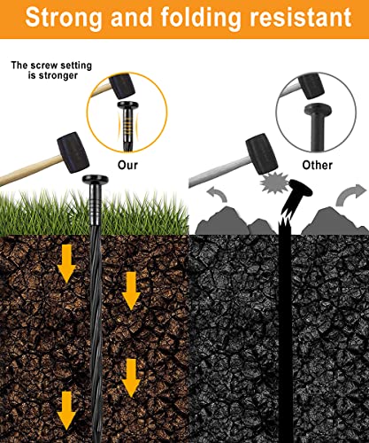 50-Pack 8-Inch Plastic Landscape Stakes,Spiral Edging Spikes Landscape Anchoring Spikes for Paver Edging, Weed Barrier, Artificial Turf & More Weed Barrier, Artificial Turf & More.