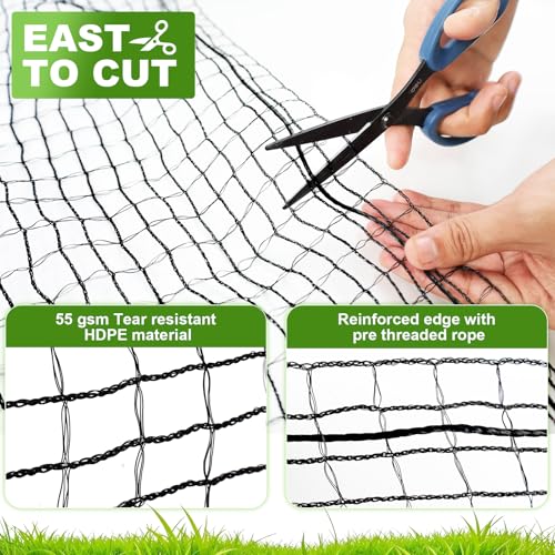 6.5x50FT Deer Fence Netting for Garden, 55GSM Plastic Mesh Temporary Fence - size: 6.5x50FT