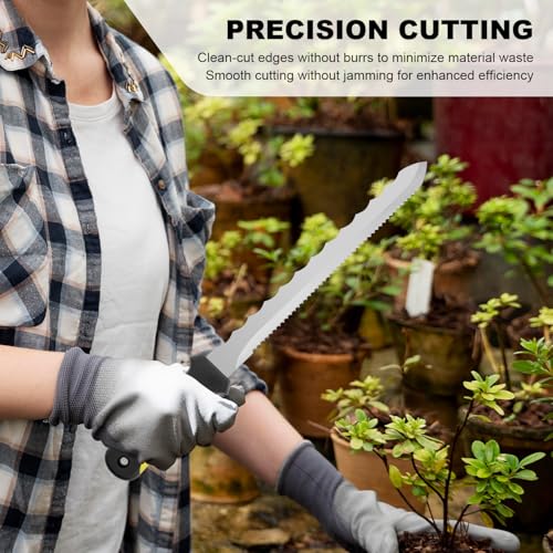 Sod Cutter knife: Insulated knife 11.14-inch sod knife blade, Stainless Steel double-edged for outdoor, Lawn Repair, easy to carry (yellow) - color: Long Yellow