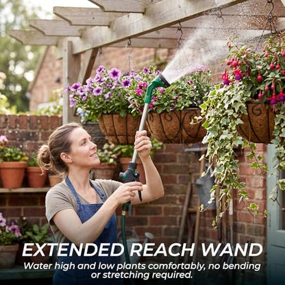 Hushee 2 Pack Garden Hose Watering Wand, 17.7 In Metal Wand, Green - color: Green