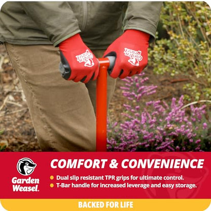 Garden Weasel Edger-Chopper - Long Handle | Garden Beds, Patios, Trenches, Sidewalks, Driveways, and More | Lawn and Landscaping Tool, T Grip, Sod Cutter | 91714 - style: 1 piece