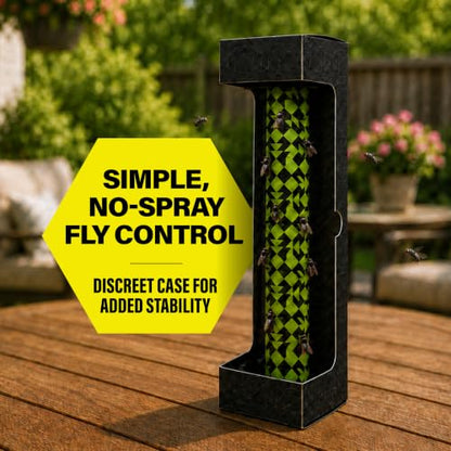 Catchmaster Fly Stick 4-Pack, Sticky Hanging Fly Traps Indoor & Outdoor