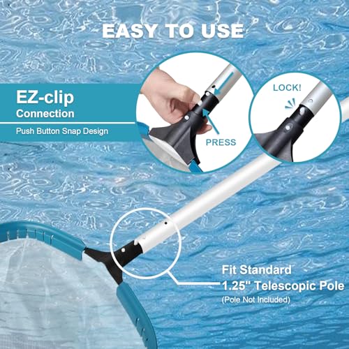 POOLWHALE 14" Pool Spa Net -Ultra Fine Mesh Pool Pollen Skimmer Rake Net - size: 14"