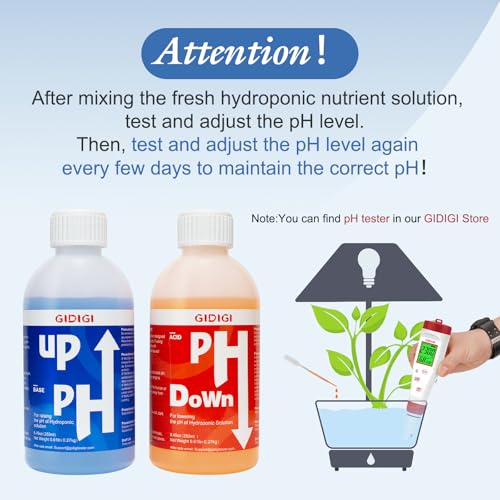 Hydroponics pH Up Down Solution pH Control Kit pH Adjuster