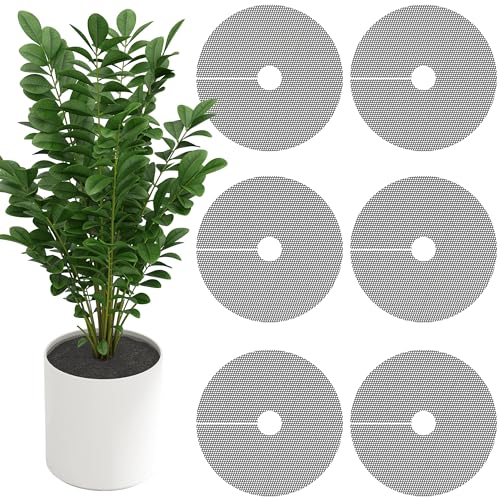 Adnee 6 Pcs Plant Pot Grids, 12" Cuttable Round Planter Pots Soil Guard - color: 6 Pcs 11.8" Round