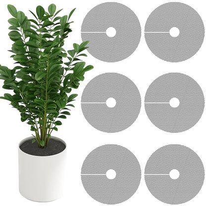 Adnee 6 Pcs Plant Pot Grids, 12" Cuttable Round Planter Pots Soil Guard - color: 6 Pcs 11.8" Round