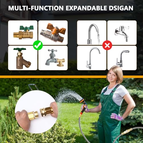 Metal Garden Hose 10ft, Short Stainless Steel Water Hose with Solid Fittings 3/4", Leak-Proof Small Hose for Outdoor,Outside,Yard,Lawn Patio - size: 10ft