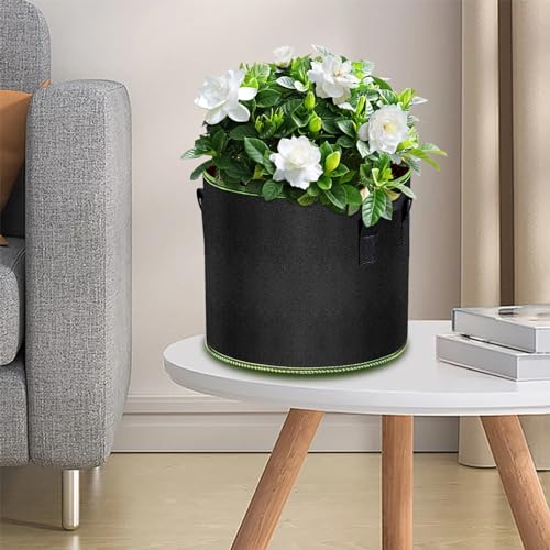 MEKOLIFE 12-Pack 5 Gallon Grow Bags, Thick Aeration Planters with Handles - size: 12Pack(5 Gallon)