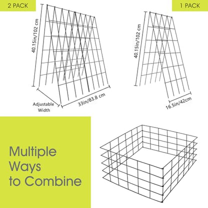 RIFNY Cucumber Trellis for Raised Bed, Garden Trellis 16.5 x 40 Inch, Black - color: Black, size: 16.5 x 40 Inch