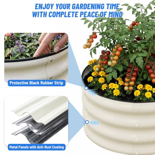 SnugNiture Raised Garden Bed Outdoor 4x2x1ft, 2 Pack - color: White