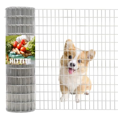 Hot Dip Galvanized Welded Wire Fences 60in x 100ft, 2 inch x 3 inch 16GA Garden Fencing Rolls, Metal Garden Border Fence for Yard Vegetable Plant Protection. - color: Galvanized, size: 2"x3" 16GA 60" x 100'