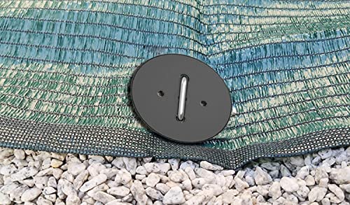 AAGUT Landscape Staples 6 Inch with Gaskets, Galvanized Garden Stakes - size: 6'' x 200Pcs-11Ga With Gaskets