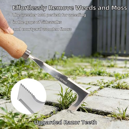 Crack Weeder, Stainless Steel Crevice Weeding Tool, Weeder Tool