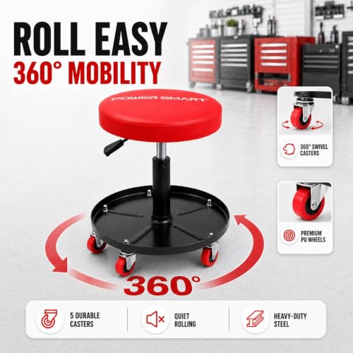 PowerSmart 330 LBS Capacity Roller Seat with 18"-23" Adjustable Height