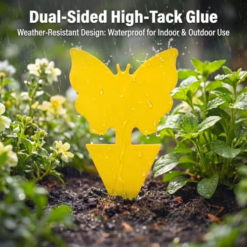 120 Pack Fungus Gnat Traps for House Indoor, Yellow Sticky Traps for Plants - size: 120 packs