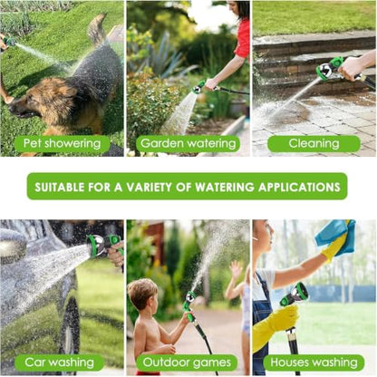 75 ft Non-Expanding Garden Hose, 360° Anti-Kink Swivel Fittings - color: Green, size: 75ft