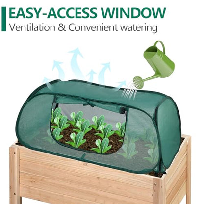 Garden Bed Cover 2 Pack, Mesh Netting Tent, Crop Cage for Raised Bed,- 30% Sunblock Shade Cloth with Metal Anchoring Spikes - Protects Plants Against Birds and Small Animals - 45"x22"x16"(H)