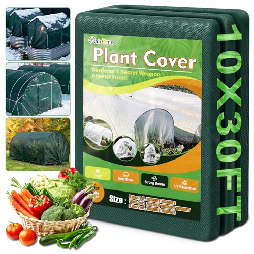Green Plant Covers Freeze Protection, 10 x 30 ft - 2 oz/yd² Frost Cloths for Outdoor Plants, Tree Covers Freeze Protection, Winter Garden Blanket, Sun Cover for Plants for Greenhouse, Vegetables - color: Green, size: 2oz-10'x30'
