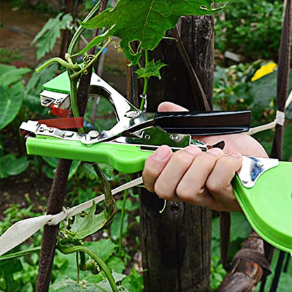 Plant Tying Machine Tool,Plant Tape Gun with 10000pcs Staples 20 Rolls Tape and Replacement Blade for Grapes,Raspberries,Tomatoes and Vining Vegetables Tying Tool(Green) - color: Green