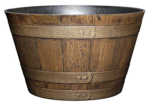 Whiskey Barrel Planter, 20.5", Distressed Oak - size: 20.5", style: 1 Pack