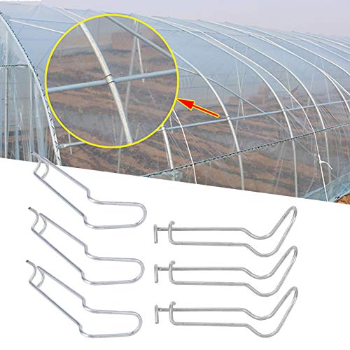 Fdit 30Pcs Stainless Steel Plant Support Spring Clip Greenhouse Spring Fixing Clamps for Home Garden (1#)