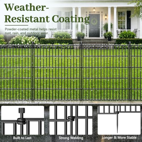 No Dig Garden Fence Outdoor for Yard, 24in (H) x 20ft(L) - size: 24 in(H) X 20 ft(L)