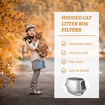 10 Pack Litter Box Carbon Filters Spare Activated Charcoal Filter for Nature's Miracle Cat Litter Box