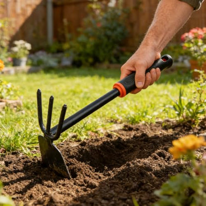 Weed Rake, Small Garden Weeder Rake, Gardening Weeding Tool for Rake for Leaves for Vegetable Gardening Backyard Farm Planting - color: Rake