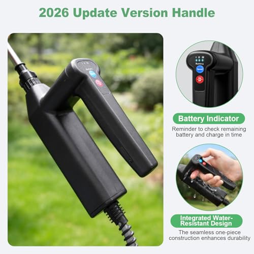 SideKing Battery Powered Sprayer 1.35 Gallon, 3 Adjustable Pressure Electric Weed Sprayer with Battery Indicator, Telescopic Wand & 4 Nozzles, Rechargeable Garden Sprayer for Lawn, Yard & Pest Control - size: 1.35 Gal