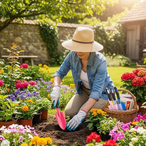 Yaocom 12 Pcs Garden Shovel Aluminum Alloy Heavy Duty Trowel Small Digging Shovels Metal Hand Trowel Spade with Soft Handle for Garden Lawn Yard Planting Tool (Wide Shovel,Fuchsia,Purple,Blue,Pink) - color: Fuchsia, Purple, Blue, Pink, size: Wide Shovel