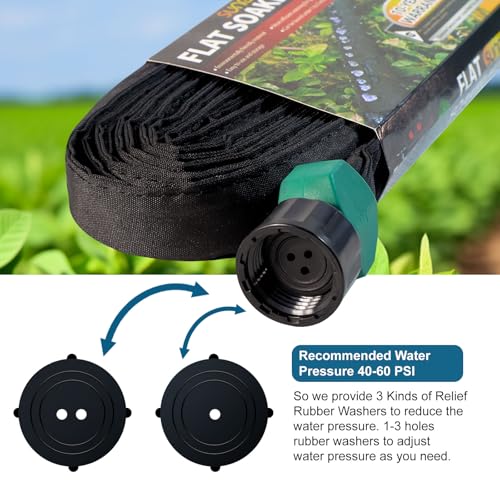 4-Pack Short Soaker Hose 10FT for Vegetable Beds - size: 10FT 4Pack