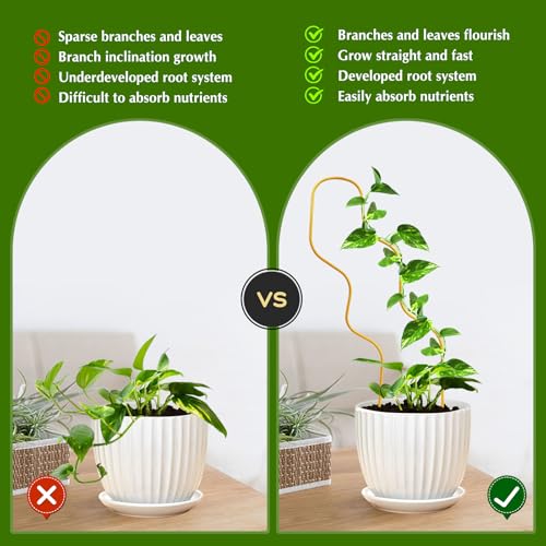 13.4 Inch Small Trellis for Potted Plants, Metal Plant Trellis Indoor - color: Wave-Metal