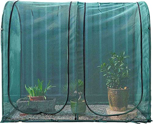 Poray Large Tunnel 73''x37''x61''Plant Netting Cover,5FT Tall Crop Cage Tomato Netting,Pest Guard Cover for Vegetables &Fruits,Durable Gardening Net for Plant and Animal - style: 73*37*61inches Tunnel Net
