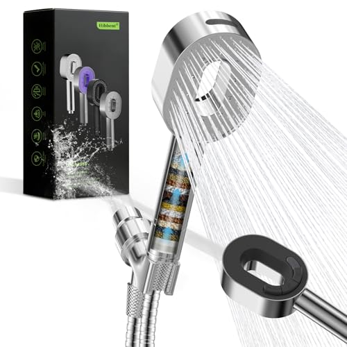 Hibbent Filtered Showerhead with handheld, High Pressure 5 Sprays Shower - color: Chrome, style: Showerhead with 1 Filter