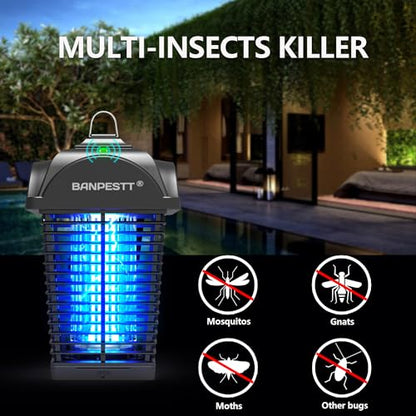 BANPESTT Plug-in Bug Zapper 4000V Indoor/Outdoor Sensor - color: Black