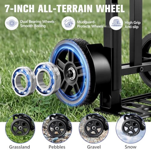 KEDSUM Plant Dolly Cart, 300LBS Foldable Heavy Duty Plant Caddy with Wheels
